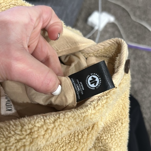 Kid wild toddler strap overlay hooded jumpsuit tan button up size 18-24 months - Picture 4 of 5